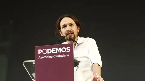 Imagen de archivo de Pablo Iglesias durante un acto de Podemos Imagen de archivo de Pablo Iglesias durante un acto de Podemos