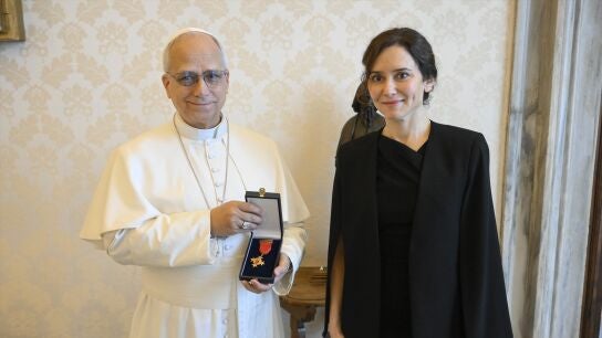 El Papa Le&oacute;n XIV con Isabel D&iacute;az Ayuso