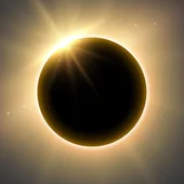 Imagen de archivo de eclipse solar. Imagen de archivo de eclipse solar.