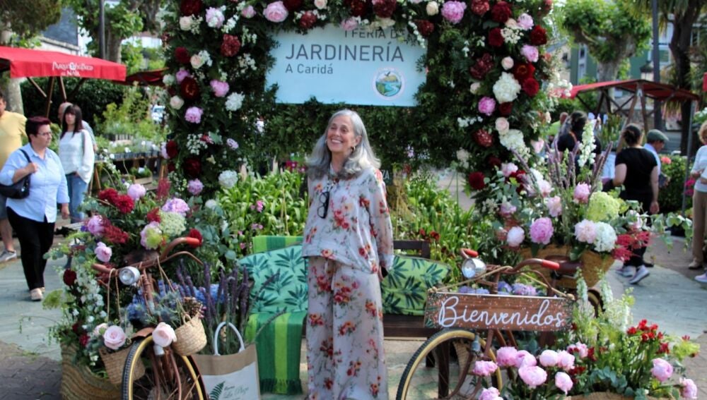 El photocall floral instalado por Flores La Plaza, se convirtió en un punto de referencia.