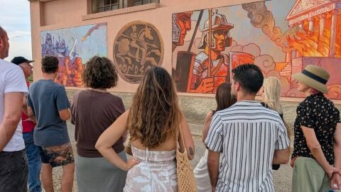 Mural de Miguel Peralta en Vita Urbis en El Burgo de Ebro