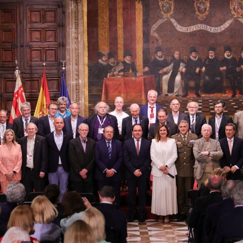 Acto de proclamación de los galardonados Premios Jaume I en el Palau de la Generalitat. 