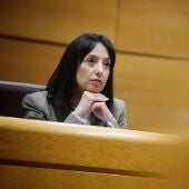 La directora general de la Guardia Civil, Mercedes González Fernández, comparece en la Comisión de Interior del Senado, a 17 de marzo de 2025, en Madrid