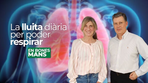 La Carolina Ortiz, pacient de fibrosi qu&iacute;stica, amb el Dr. Antonio &Aacute;lvarez, de l'Hospital Universitari Vall d'Hebr&oacute;n de Barcelona