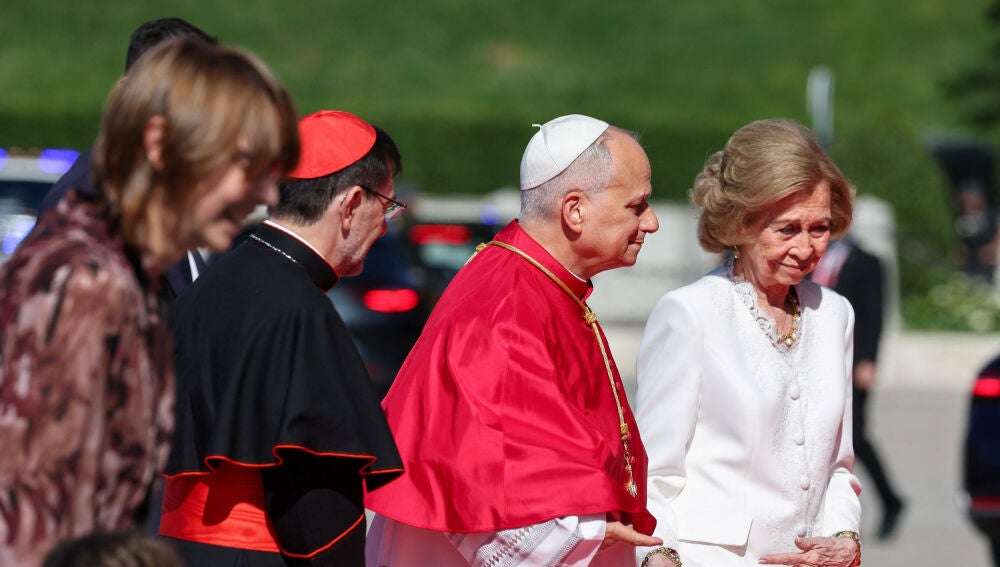 El papa León XIV y la reina Sofía