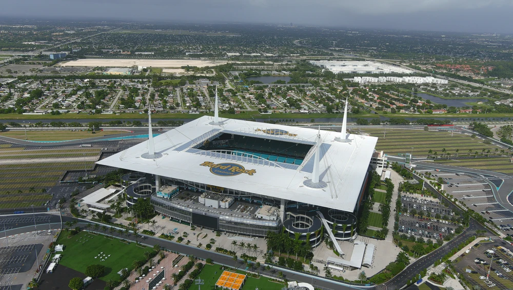 Vista aérea del Hard Rock Stadium Vista aérea del Hard Rock Stadium