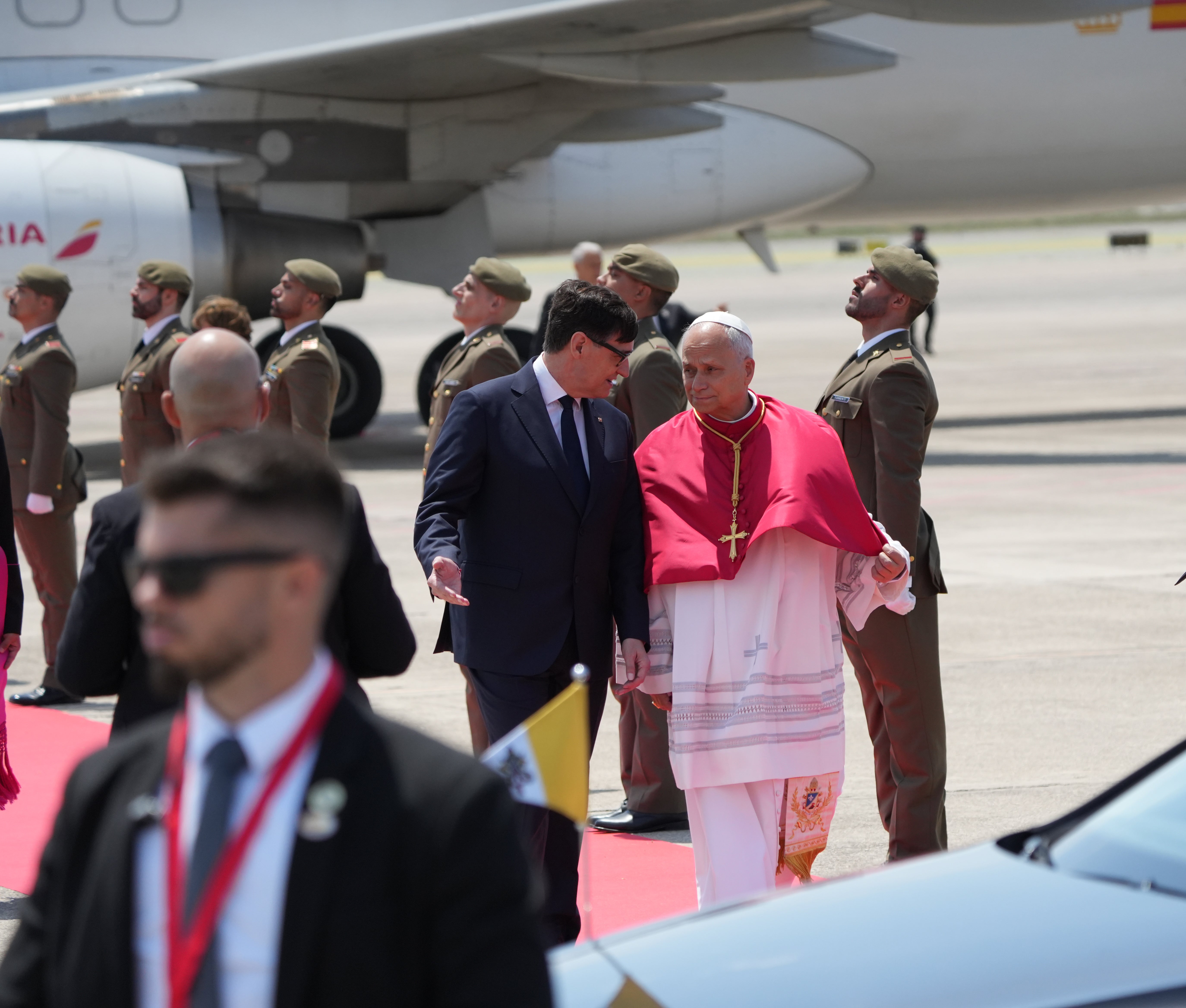 El papa León XIV llega a Barcelona El papa León XIV llega a Barcelona
