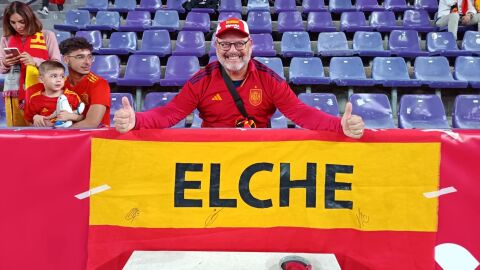 El ilicitano Juan Maci&aacute;, en un partido de Espa&ntilde;a. 