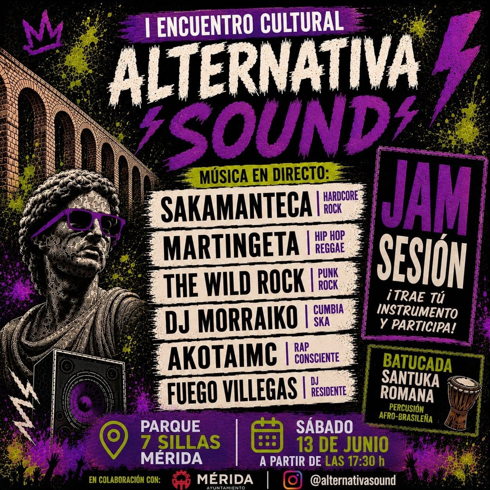El 'Alternativa Sound' combinará el próximo sábado en Mérida música con expresión artística El 'Alternativa Sound' combinará el próximo sábado en Mérida música con expresión artística