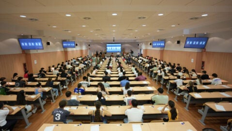 Aula donde se llevaron a cabo ex&aacute;menes de la PAU