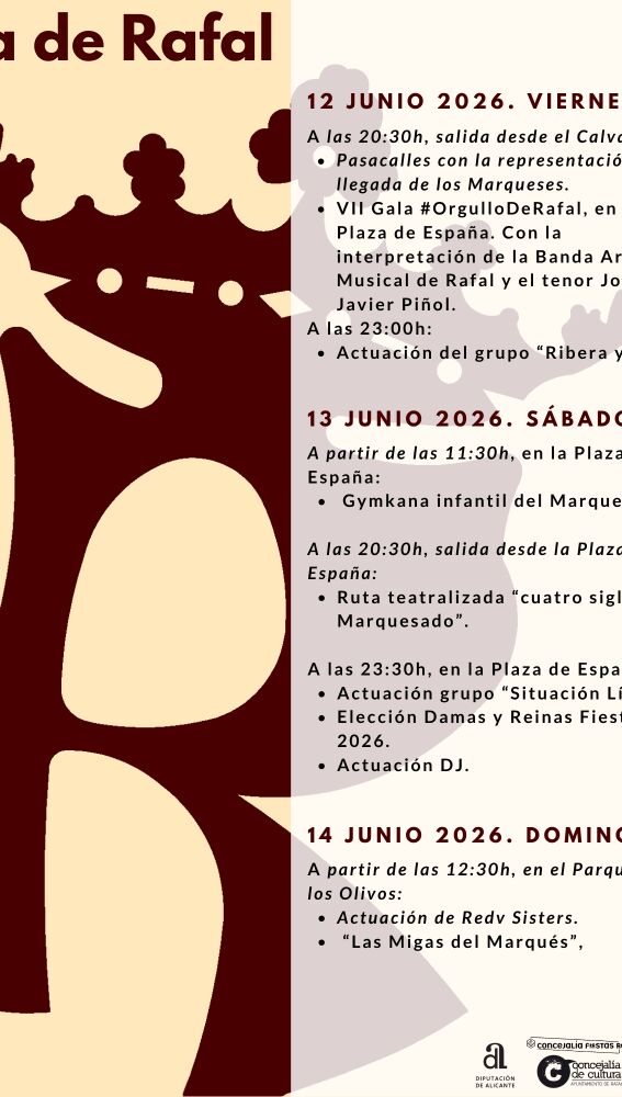 El municipio de Rafal celebra su historia con un fin de semana repleto de actividades y la Gala #OrgulloDeRafal