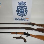 Armas de fuego intervenidas por la Policía Nacional