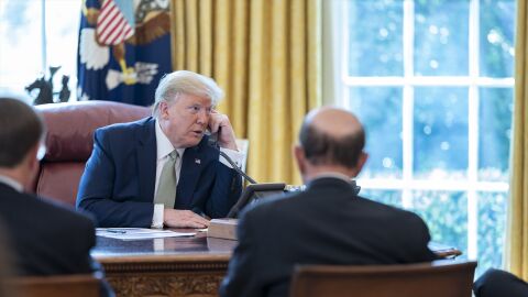 El presidente de EEUU, Donald Trump, en una imagen de archivo en el Despacho Oval