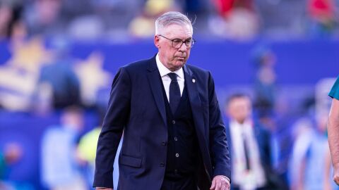 Imagen de Carlo Ancelotti durante el Brasil-Marruecos