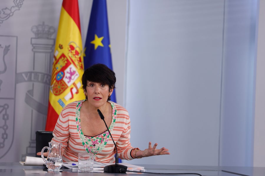 La ministra de Inclusión, Seguridad Social y Migraciones y portavoz del Gobierno, Elma Saiz La ministra de Inclusión, Seguridad Social y Migraciones y portavoz del Gobierno, Elma Saiz