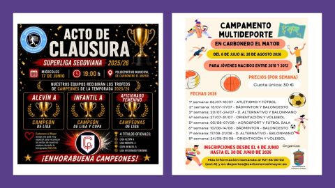Carbonero el Mayor calienta motores para un verano repleto de actividad deportiva en el municipio