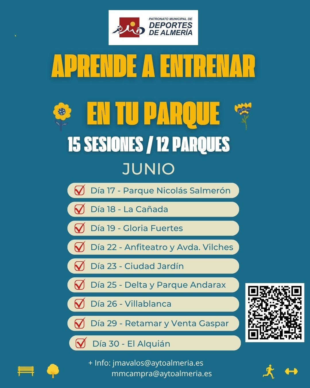 Los mayores de Almería aprenden a entrenar en los parques de sus barrios Los mayores de Almería aprenden a entrenar en los parques de sus barrios