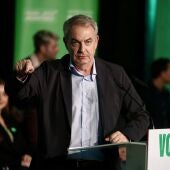 El expresidente del Gobierno José Luis Rodríguez Zapatero, durante su intervención en un mitin/ Nacho Frade / Europa Press