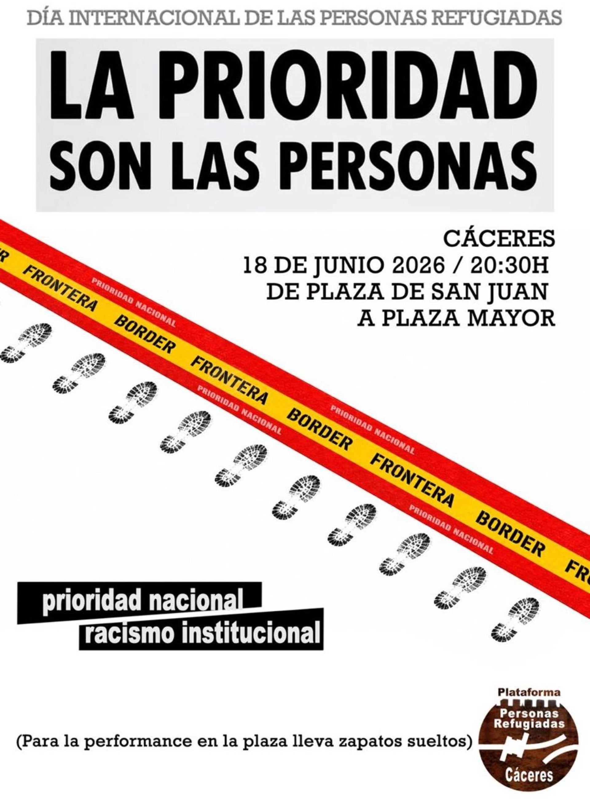 La Plataforma de Personas Refugiadas de Cáceres convoca una marcha este jueves desde San Juan hasta la Plaza Mayor La Plataforma de Personas Refugiadas de Cáceres convoca una marcha este jueves desde San Juan hasta la Plaza Mayor