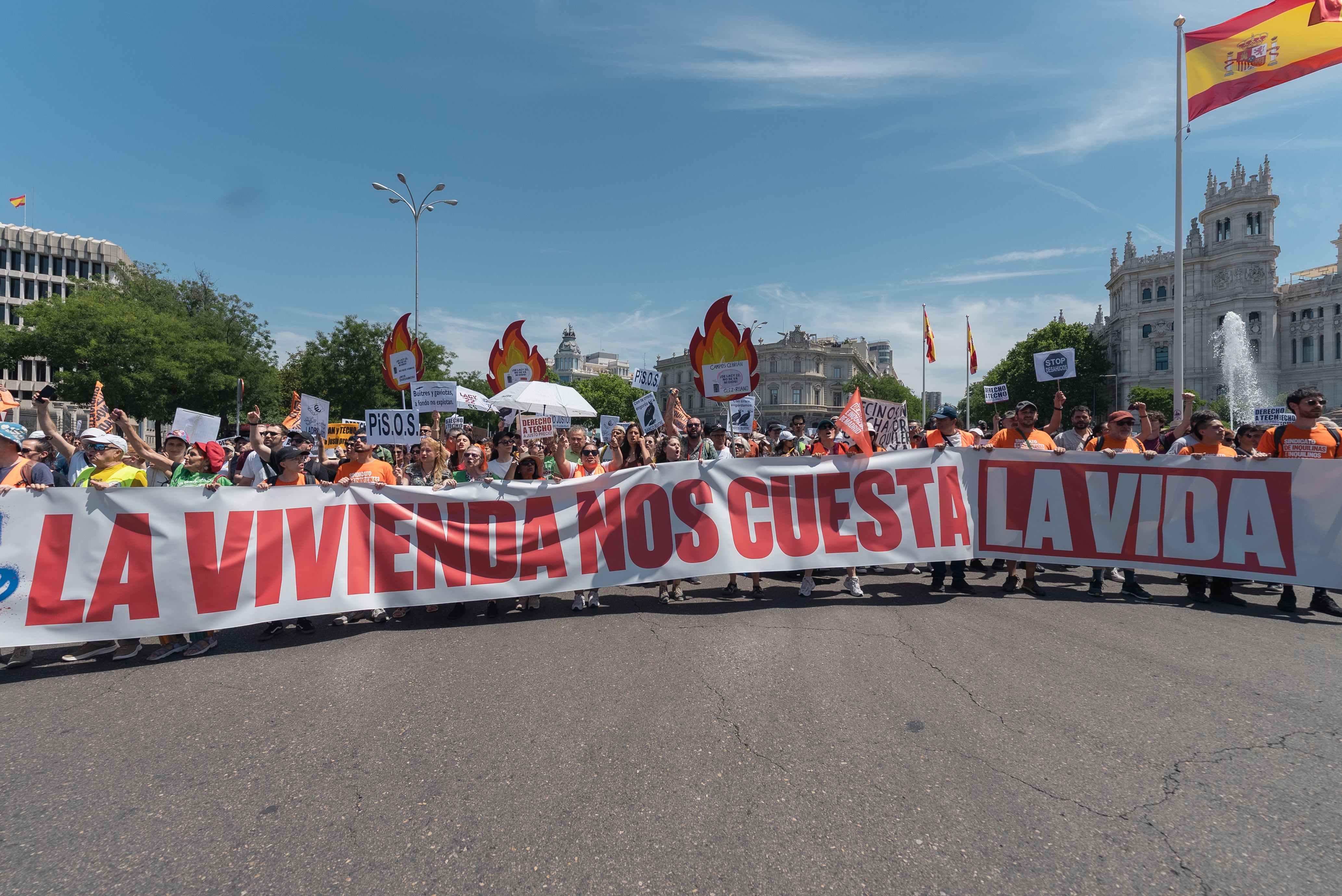 Imagen de la manifestación del 24 de mayo de 2026 a favor de regular el acceso a la vivienda. Imagen de la manifestación del 24 de mayo de 2026 a favor de regular el acceso a la vivienda.