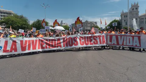 Imagen de la manifestación del 24 de mayo de 2026 a favor de regular el acceso a la vivienda. Imagen de la manifestación del 24 de mayo de 2026 a favor de regular el acceso a la vivienda.