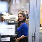 La actriz Elisa Mouliáa en una de sus comparecencias en el juzgado.