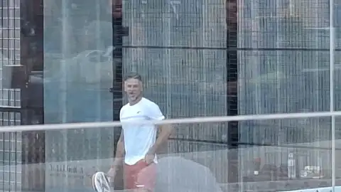 Demichelis guarda silencio jugando al pádel en Mallorca Fútbol