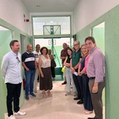 Visita institucional al CEIP Canales y Martínez una vez concluida su reforma integral Visita institucional al CEIP Canales y Martínez una vez concluida su reforma integral