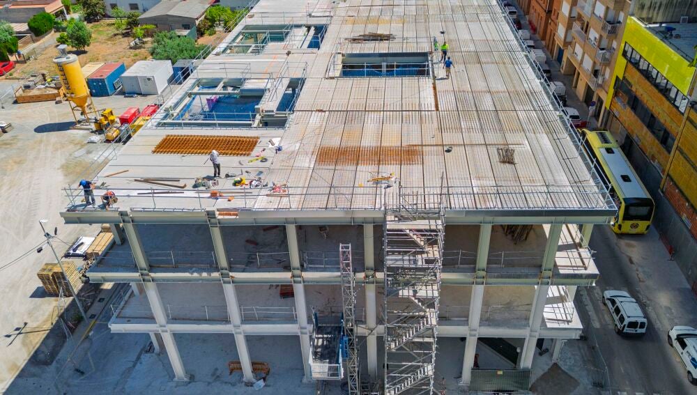 Obras del nuevo edificio del Villarreal CF