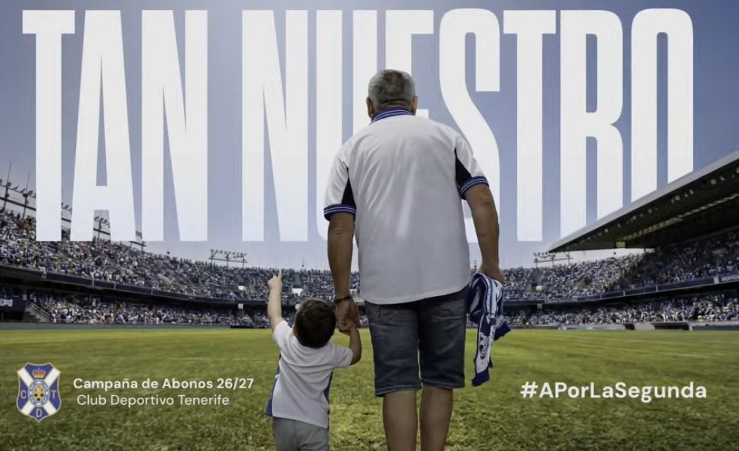 El CD Tenerife lanza su campaña de abonos: "Tan Nuestro" El CD Tenerife lanza su campaña de abonos: "Tan Nuestro"