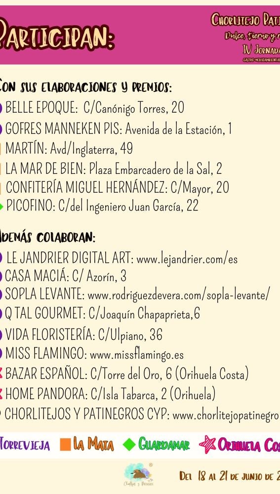 Seis establecimientos hosteleros participan en las IV Jornadas Gastro-Medioambientales 'Chorlitejo Patinegro: Dulce, Tierno y Resalao'