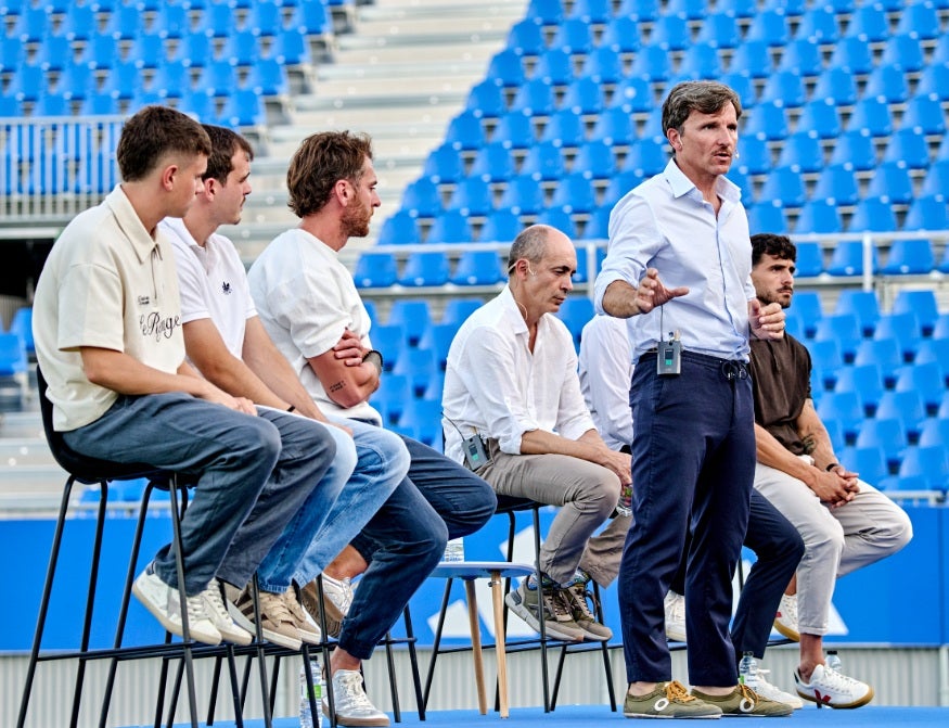 Lalo en un reciente acto de presentación de la metodología en la cantera Lalo en un reciente acto de presentación de la metodología en la cantera
