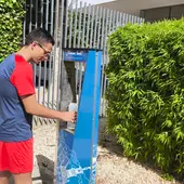 Fuente de agrua refrigerada en el Polideportivo Rey Juan Carlos Fuente de agrua refrigerada en el Polideportivo Rey Juan Carlos