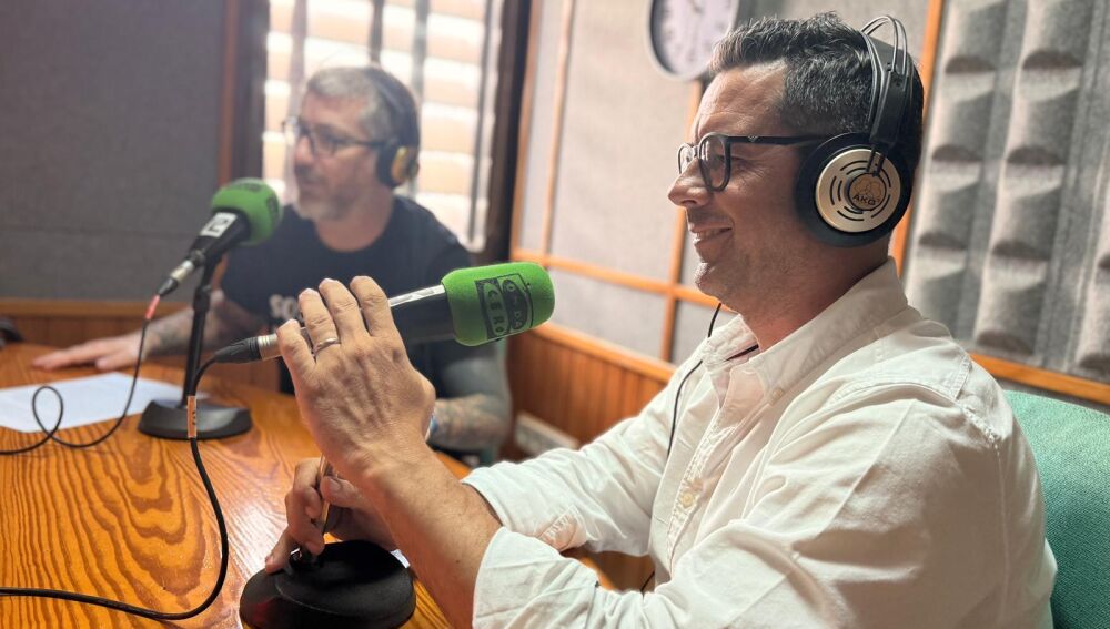 Rafa Triguero durante su entrevista con Manu Gon y Agustín Prades