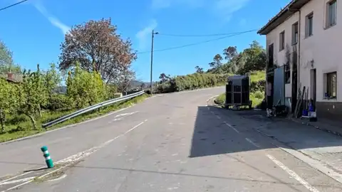 Comienzo de la carretera afectada en el enlace de la Encrucijada Comienzo de la carretera afectada en el enlace de la Encrucijada