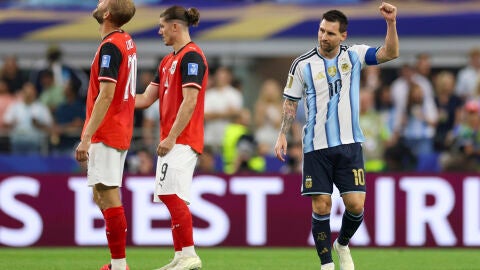 Messi celebra ante Austria