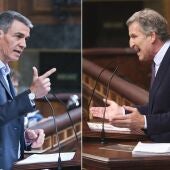 El presidente del Gobierno, Pedro Sánchez, y le líder de la oposición, Alberto Núñez Feijóo