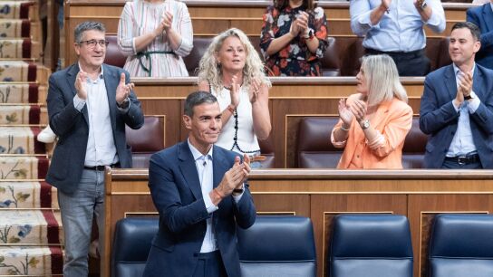 El presidente del Gobierno, Pedro S&aacute;nchez, durante una sesi&oacute;n plenaria en el Congreso de los Diputados