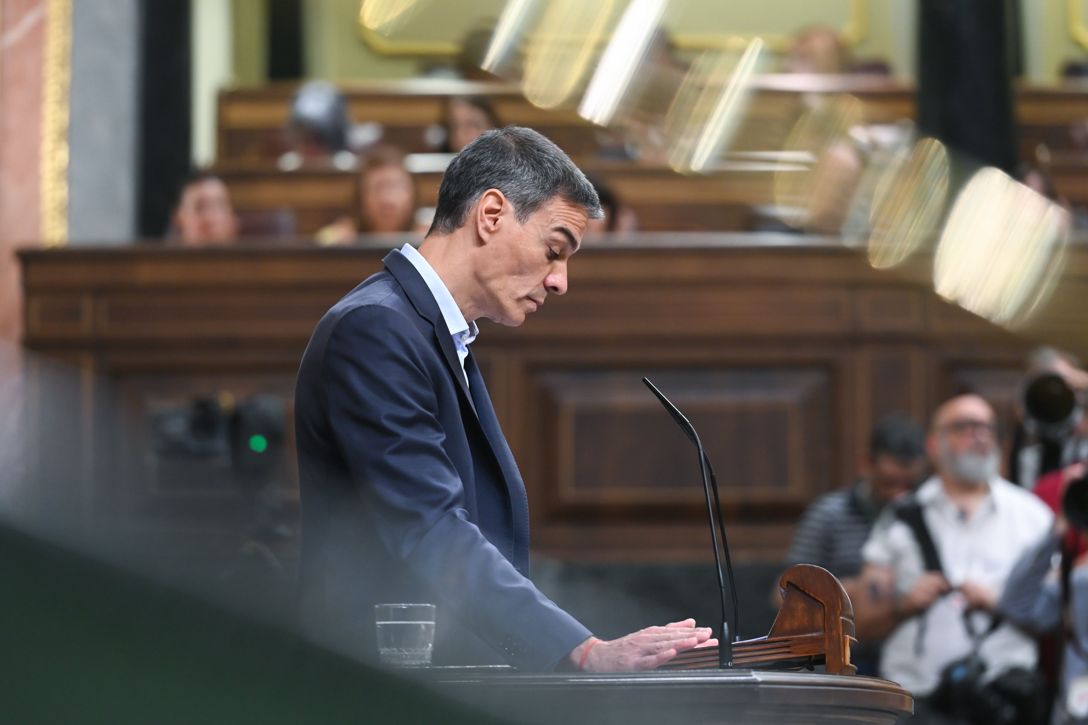 Pedro Sánchez durante una intervención en el Congreso de los Diputados Pedro Sánchez durante una intervención en el Congreso de los Diputados