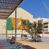 Villajoyosa finaliza las obras en el parque de Barberes Sud donde se han instalado "islas de sombra" y se ha puesto en valor el patrimonio romano