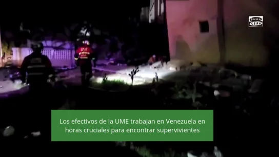 Así trabajan los efectivos de la UME en Venezuela tras los terremotos Así trabajan los efectivos de la UME en Venezuela tras los terremotos