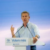 El presidente del PP, Alberto Núñez-Feijóo, interviene durante el XVI Congreso Extraordinario del PP catalán El presidente del PP, Alberto Núñez-Feijóo, interviene durante el XVI Congreso Extraordinario del PP catalán