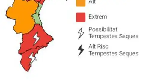 Mapa de riesgo de incendios para el martes 30 de junio Mapa de riesgo de incendios para el martes 30 de junio