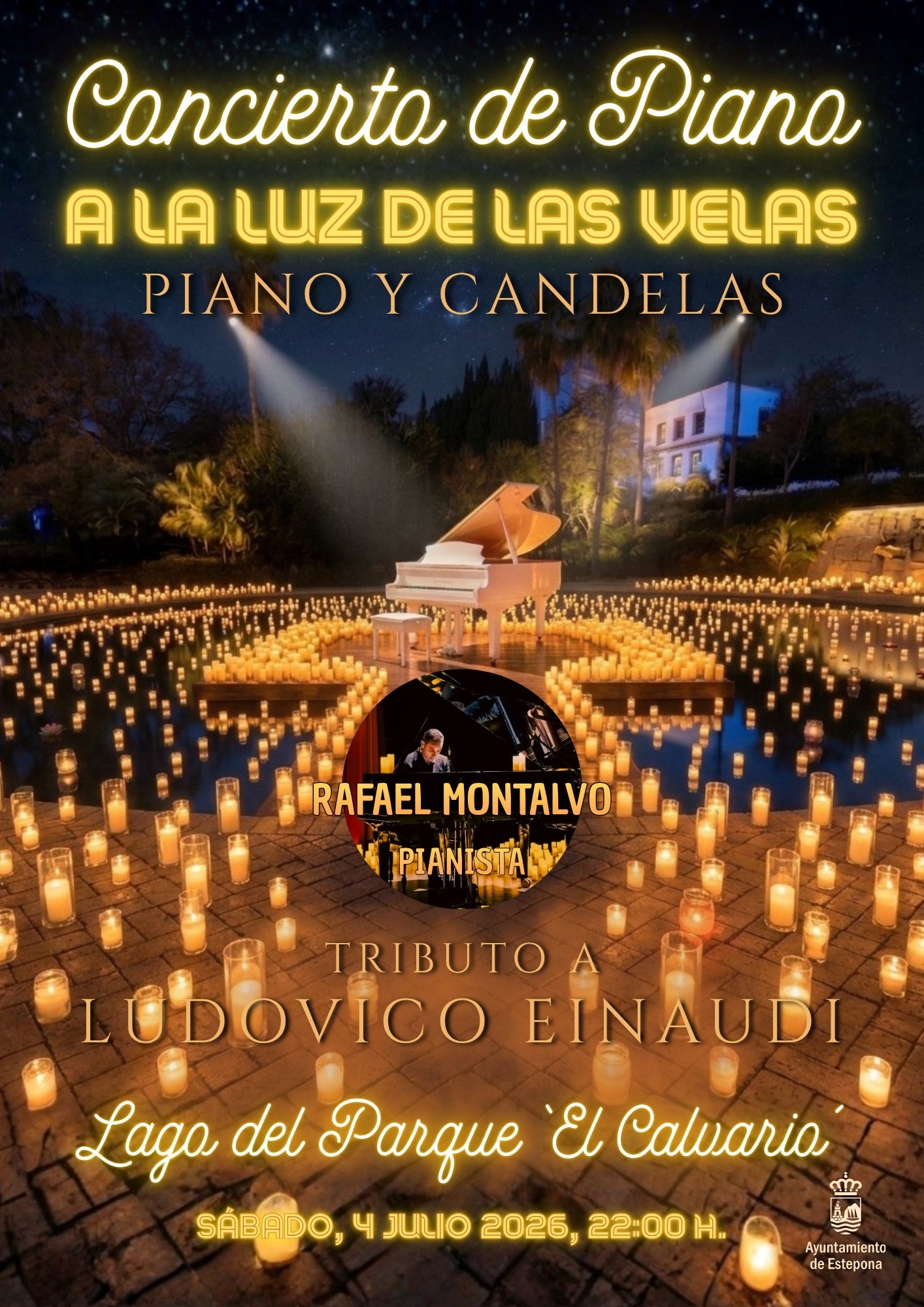 El pianista Rafael Montalvo presenta el concierto de piano ‘A la luz de las velas’, Tributo a Ludovico Einaudi, en el Parque El Calvario El pianista Rafael Montalvo presenta el concierto de piano ‘A la luz de las velas’, Tributo a Ludovico Einaudi, en el Parque El Calvario