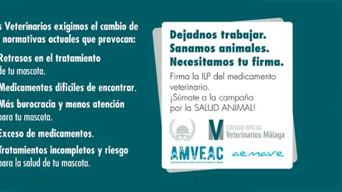 El Colegio de Veterinarios de Málaga llevará a las playas la recogida de firmas de la ILP del Medicamento Veterinario El Colegio de Veterinarios de Málaga llevará a las playas la recogida de firmas de la ILP del Medicamento Veterinario
