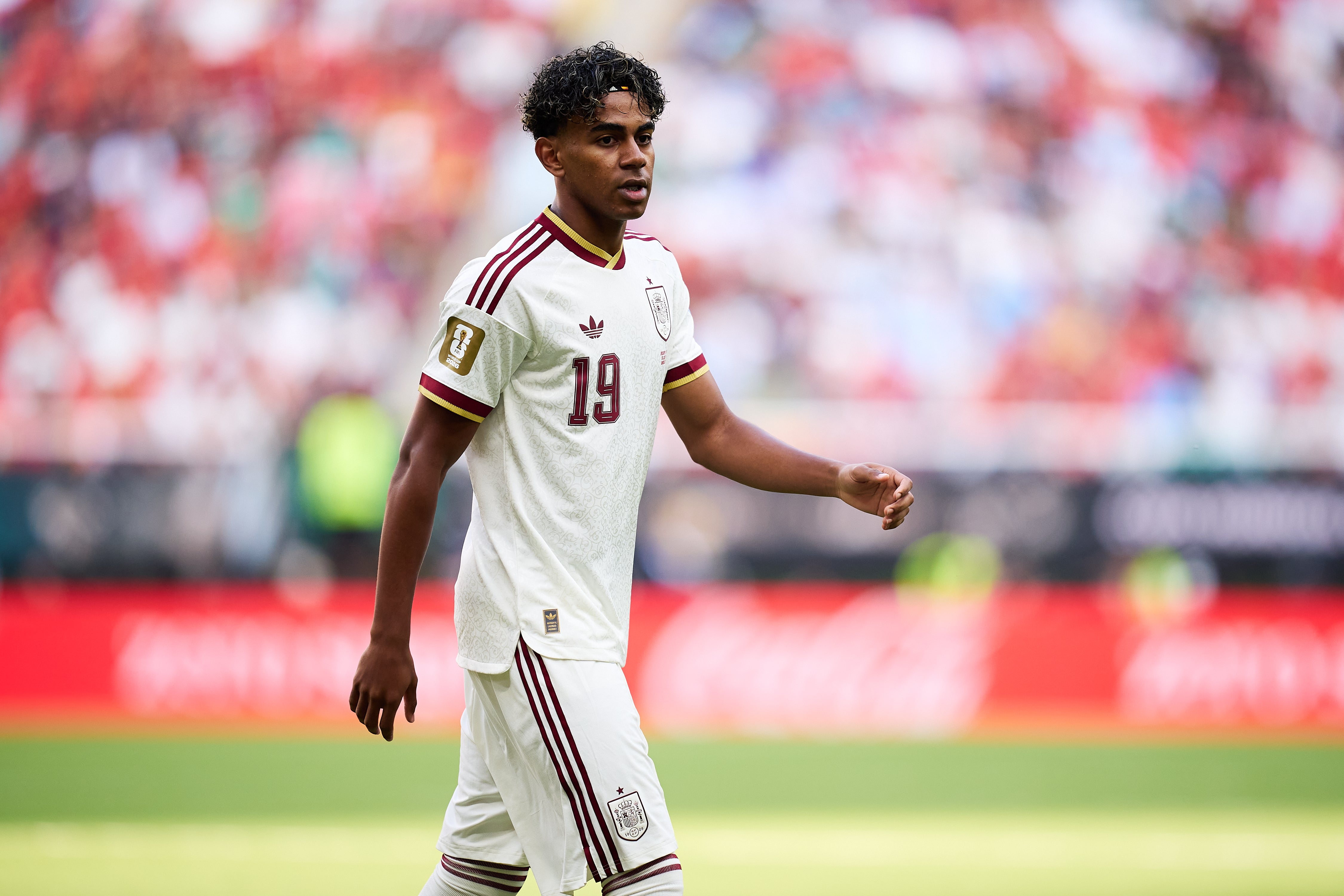 Lamine Yamal en el partido ante Uruguay de la fase de grupos del Mundial 2026 Lamine Yamal en el partido ante Uruguay de la fase de grupos del Mundial 2026