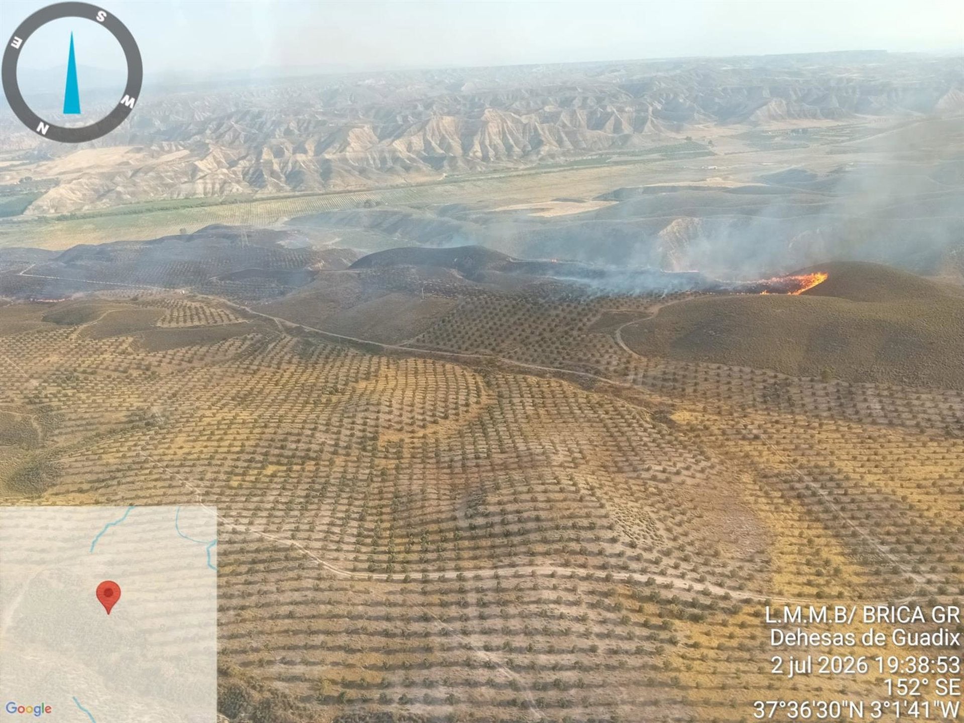 El Infoca da por controlado el incendio forestal de Dehesas de Guadix tras un amplio despliegue de medios El Infoca da por controlado el incendio forestal de Dehesas de Guadix tras un amplio despliegue de medios