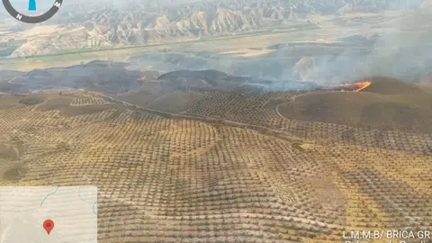 El Infoca da por controlado el incendio forestal de Dehesas de Guadix tras un amplio despliegue de medios El Infoca da por controlado el incendio forestal de Dehesas de Guadix tras un amplio despliegue de medios