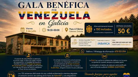 Gala Benéfica por Venezuela no Pazo A Fábrica de Celanova Gala Benéfica por Venezuela no Pazo A Fábrica de Celanova