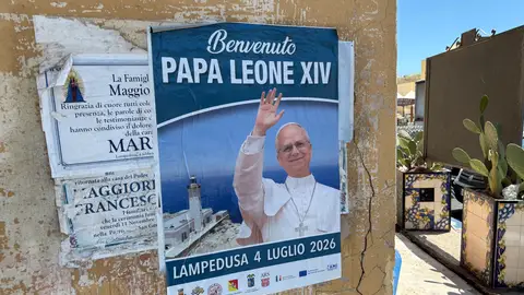 Cartel visita del papa Leon XIV a Lampedusa Cartel visita del papa Leon XIV a Lampedusa / Robert Messer / dpa - Only For Use In Spain / EUROPAPRESS